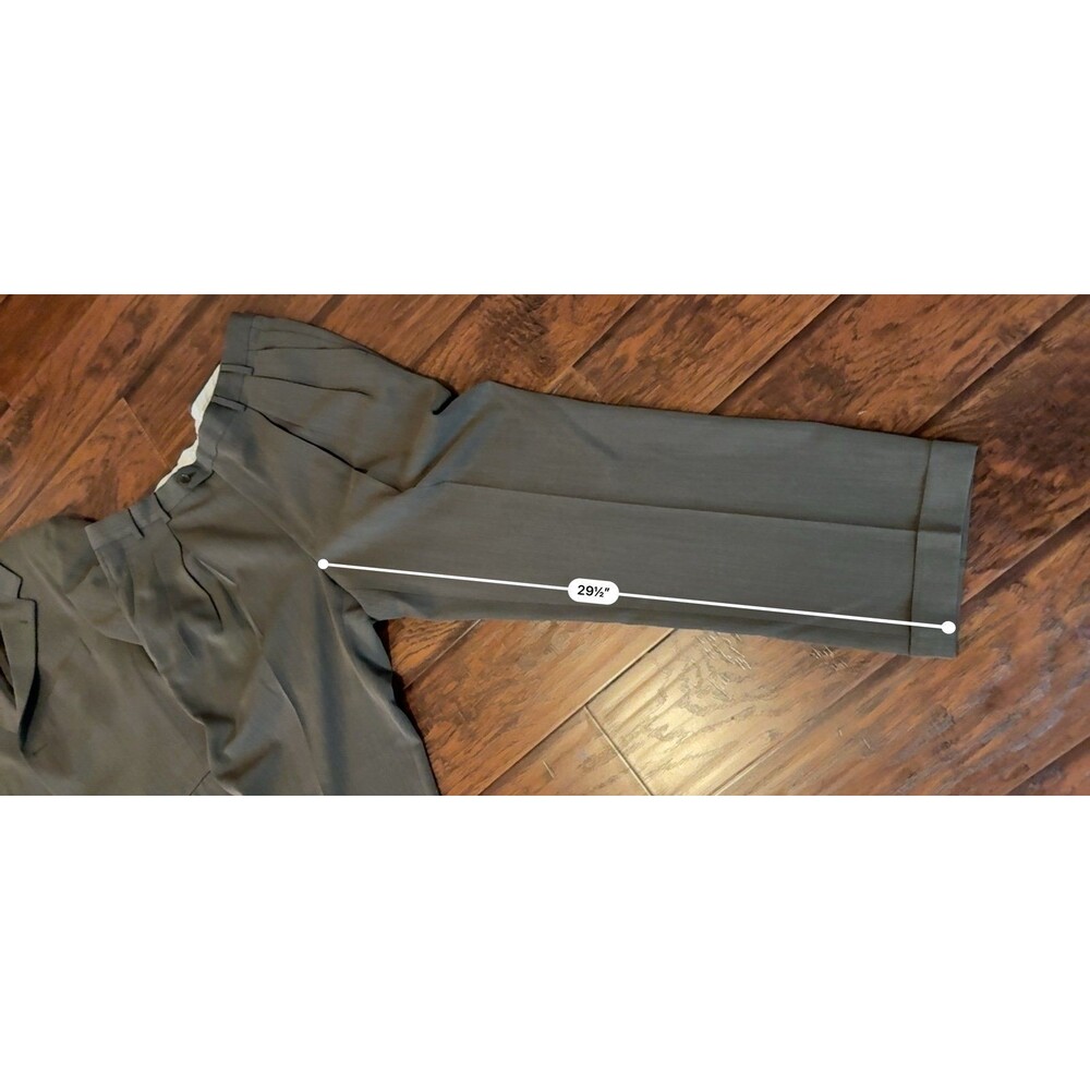 Pal Zileri Men’s Gray 2-Piece Suit Wool Blend Italy Pleated Pants Classic Fit - Picture 4 of 6